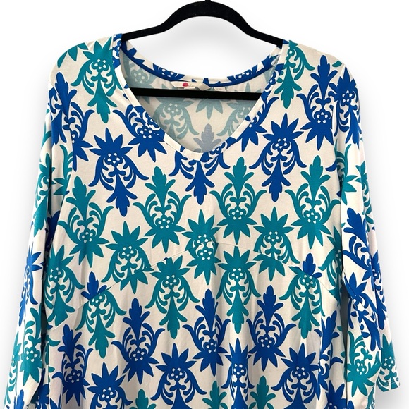 Boden Tropical Stamp Tori Jersey Stretch Printed Mini Dress Size 16/18 Long - Picture 4 of 10